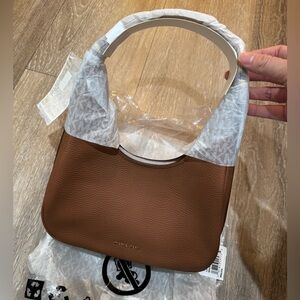 New $258 Michael Kors Nolita Small Leather Hobo Shoulder Bag